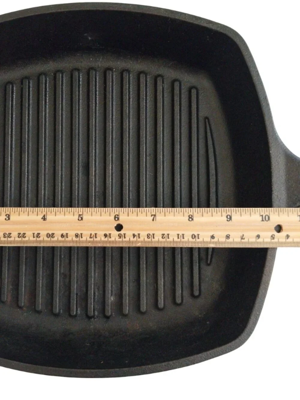 Lodge Cast Iron Square Skillet Grill Pan 8SGP 10.5 inch Non-Toxic Cookware